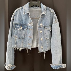 LOS ÁNGELES crop denim jacket